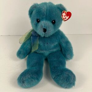 NWT TY Classic Collection Lagoon the Blue Teddy Bear Plush Toy Stuffed Animal